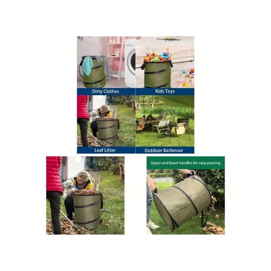 Collapsible Lawn And Leaf Waste Bag - Reusable - Trash Can - Yard Debris - Garage Storage - Outdoor Tote Basket 10 Gallon Green
Collapsible Lawn And Leaf Waste Bag - Reusable - Trash Can - Yard Debris - Garage Storage - Outdoor Tote Basket 10 Gallon Green