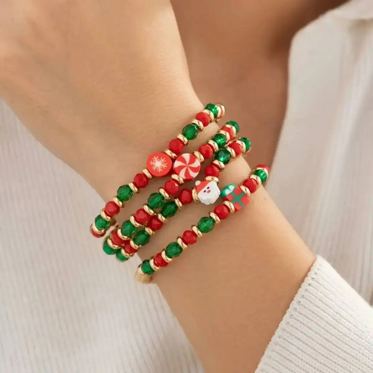 KunJoe 4pcs/set Red Green Crystal Bead Chain Bracelet Women Cute Snowflake Snowman Elasticity Charm Bracelets Christmas Jewelry
KunJoe 4pcs/set Red Green Crystal Bead Chain Bracelet Women Cute Snowflake Snowman Elasticity Charm Bracelets Christmas Jewelry
