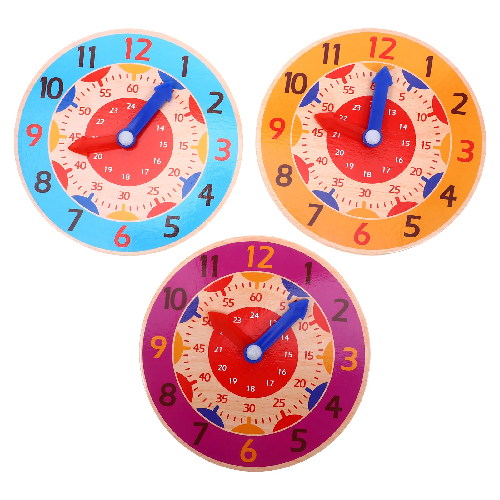 3pcs Educational For Kids Learning Clock Cognitive Time Cognition Teaching Aid Kids Number Recognition Color
3pcs Educational For Kids Learning Clock Cognitive Time Cognition Teaching Aid Kids Number Recognition Color