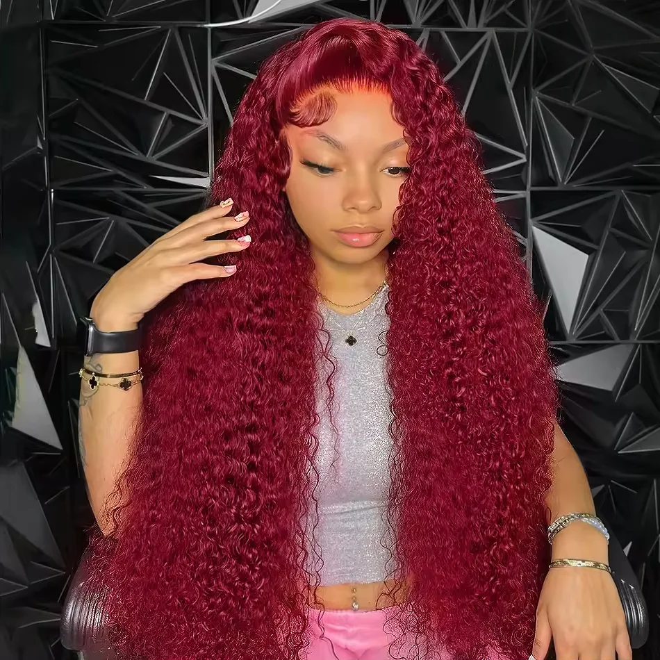 Burgundy 13x6 HD Lace Frontal Wig 100% Deep Wave 99J Burgundy Human Hair 30 Inch 13x4 Water Wave Red Wine Curly Wigs for Women
Burgundy 13x6 HD Lace Frontal Wig 100% Deep Wave 99J Burgundy Human Hair 30 Inch 13x4 Water Wave Red Wine Curly Wigs for Women