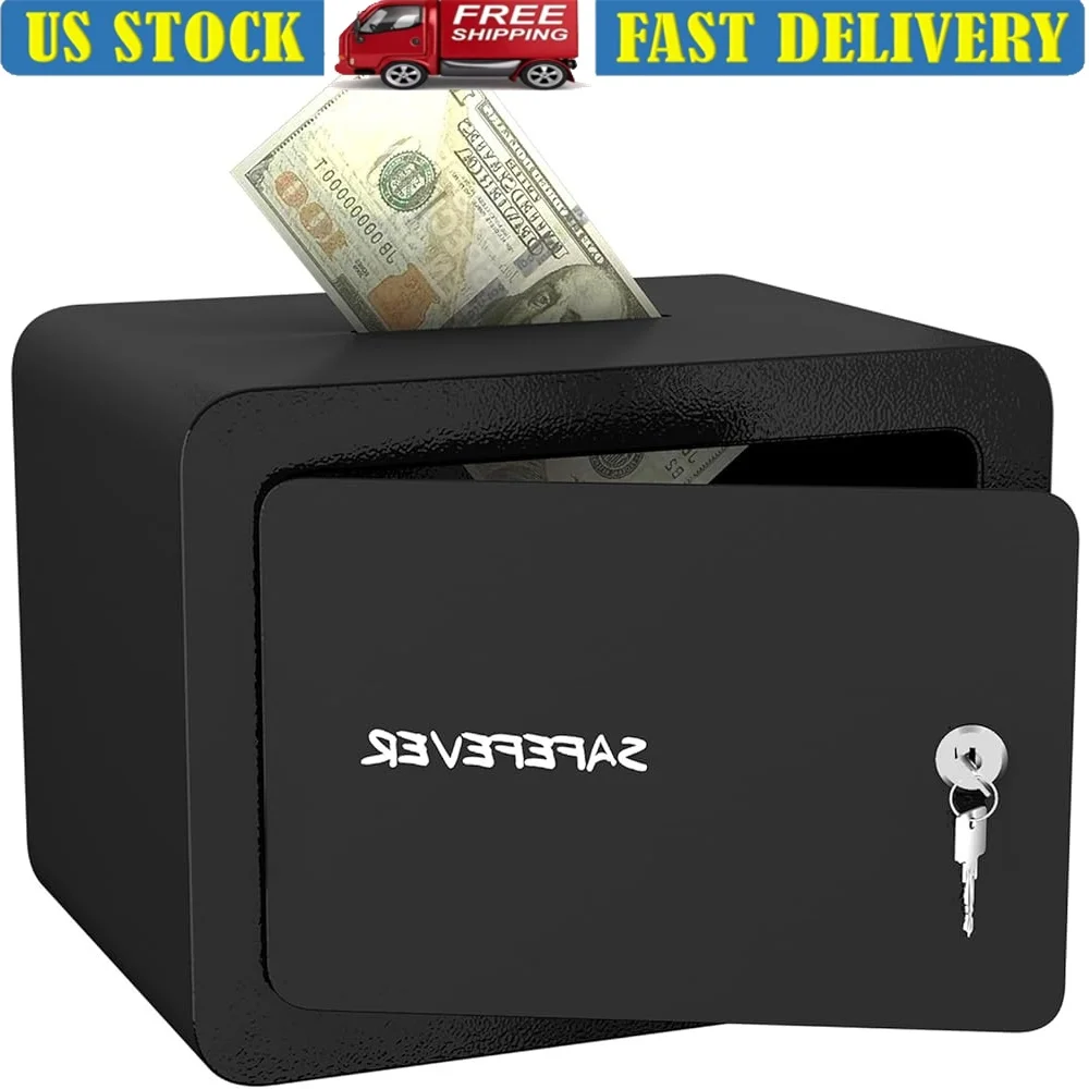 Mini Money Safe Box with Key and Drop Slot Secure Storage Coins Cash Kids Home Use
Mini Money Safe Box with Key and Drop Slot Secure Storage Coins Cash Kids Home Use