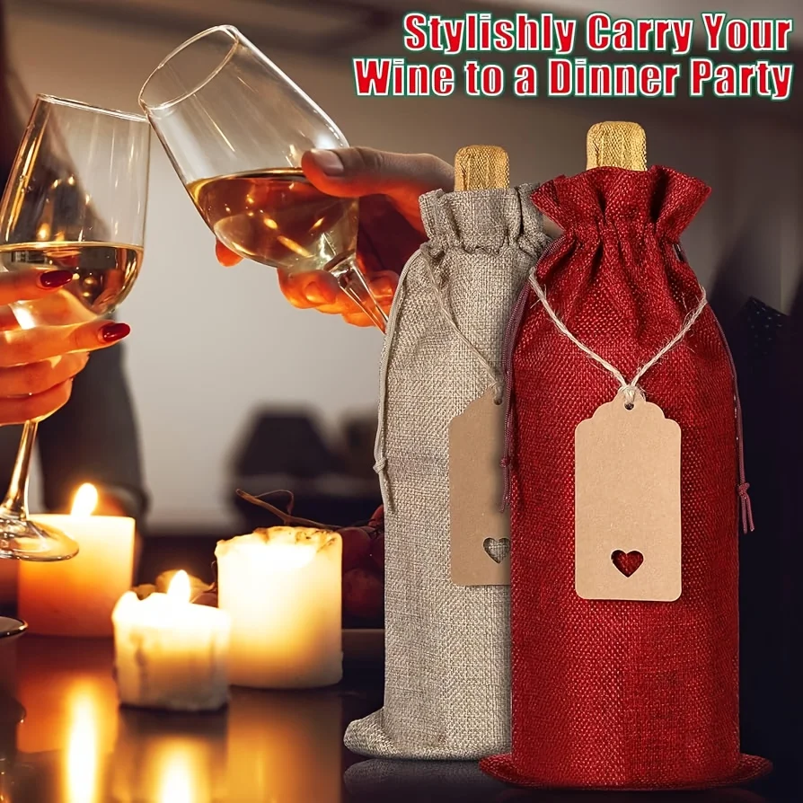 SET OF 36 Burlap Wine Gift Bag with Drawstring, Reusable Jute Sack for Party Favors & Wedding Decorations Gift Wrap Storage
SET OF 36 Burlap Wine Gift Bag with Drawstring, Reusable Jute Sack for Party Favors & Wedding Decorations Gift Wrap Storage