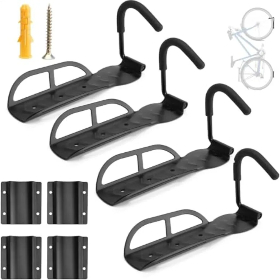 Garage Bike Rack Wall Mount Bike Hanger Hooks Heavy Duty Vertical Bicycle Storage System for Indoor Mountain MTB and Road Bikes
Garage Bike Rack Wall Mount Bike Hanger Hooks Heavy Duty Vertical Bicycle Storage System for Indoor Mountain MTB and Road Bikes