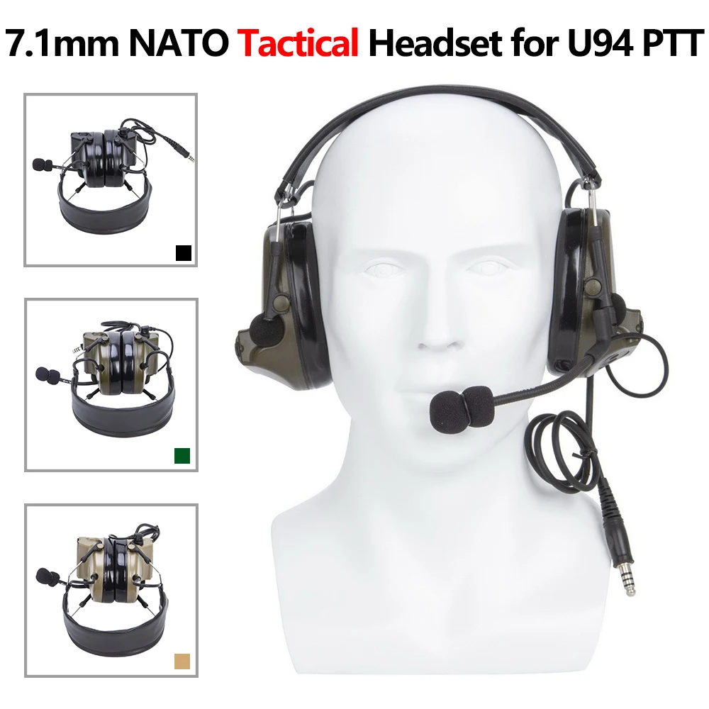 7.1mm Headset for Two-Way Radio - Noise Reduction, Silicone Earmuffs, Durable Cowhide Headband
7.1mm Headset for Two-Way Radio - Noise Reduction, Silicone Earmuffs, Durable Cowhide Headband