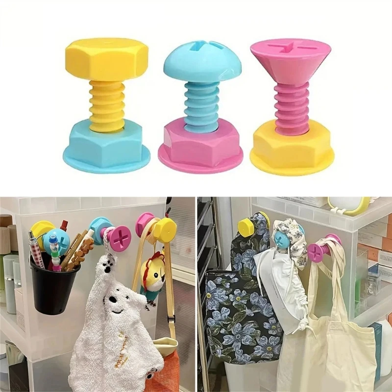 Набор из 3 милых клейких крючков для формы винта для зонтичных рюкзаков и полотенец B03E
Набор из 3 милых клейких крючков для формы винта для зонтичных рюкзаков и полотенец B03E