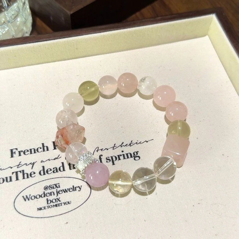 Natural Crystal Crafts Pink Crystal Duobao Double-pointed Bracelet Loose Stone Beads for Jewelry Making DIY Bracelet
Natural Crystal Crafts Pink Crystal Duobao Double-pointed Bracelet Loose Stone Beads for Jewelry Making DIY Bracelet