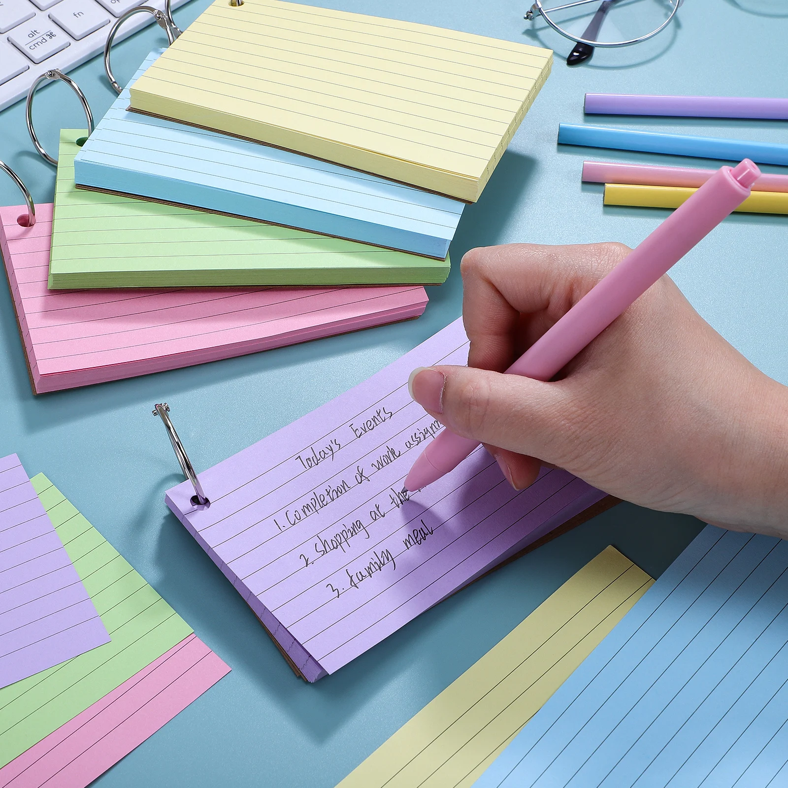 500 pcs Cards Colored Notes 12 7x7 6cm Binder Flash Cards For Toddlers Office Supplies Student Flashcards File Folder
500 pcs Cards Colored Notes 12 7x7 6cm Binder Flash Cards For Toddlers Office Supplies Student Flashcards File Folder