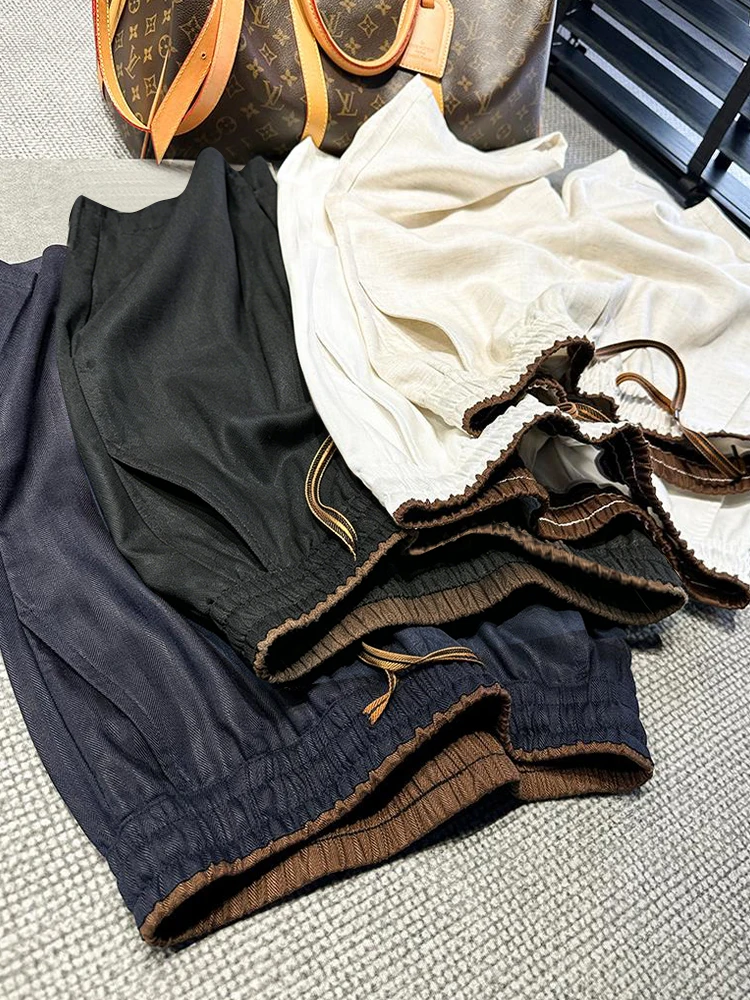 Italian Style Linen Silk Men's Summer Fashionable Loose Fit Short Pants Breathable Thin Outerwear Casual Straight Leg Shorts
Italian Style Linen Silk Men's Summer Fashionable Loose Fit Short Pants Breathable Thin Outerwear Casual Straight Leg Shorts