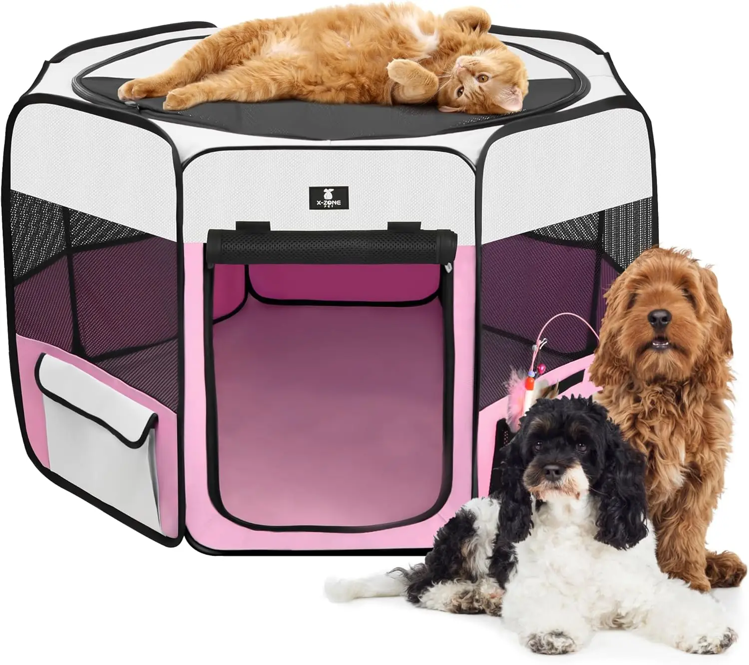 Portable Foldable Pet Playpen for Puppies, Cats, Rabbits - Indoor/Outdoor Exercise Tent with Carry Case, Pink Medium
Portable Foldable Pet Playpen for Puppies, Cats, Rabbits - Indoor/Outdoor Exercise Tent with Carry Case, Pink Medium