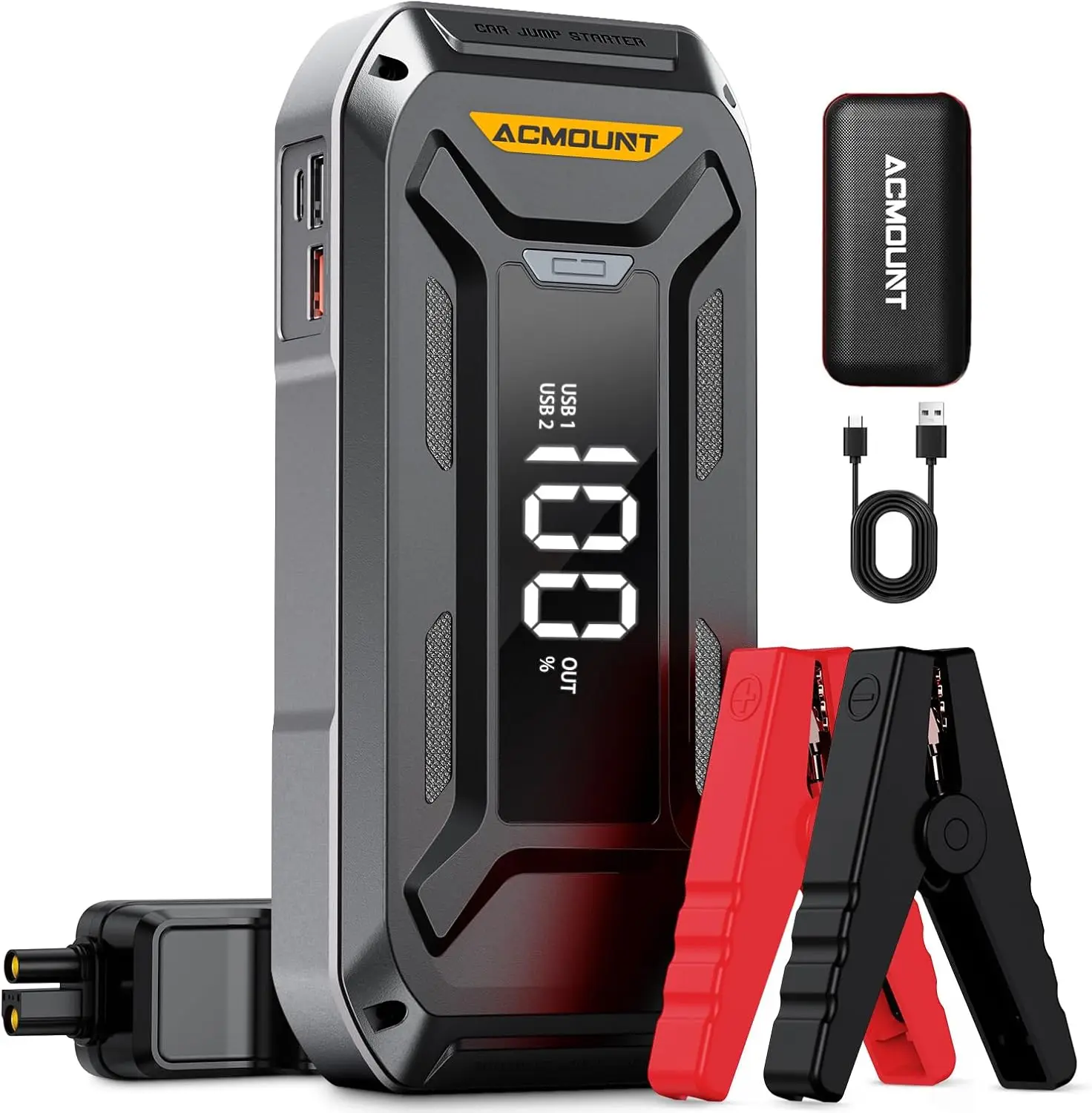 7000A Portable Car Jump Starter with Tire Inflator, 21800mAh Power Bank & LED Light - Emergency Kit for All Vehicles
7000A Portable Car Jump Starter with Tire Inflator, 21800mAh Power Bank & LED Light - Emergency Kit for All Vehicles