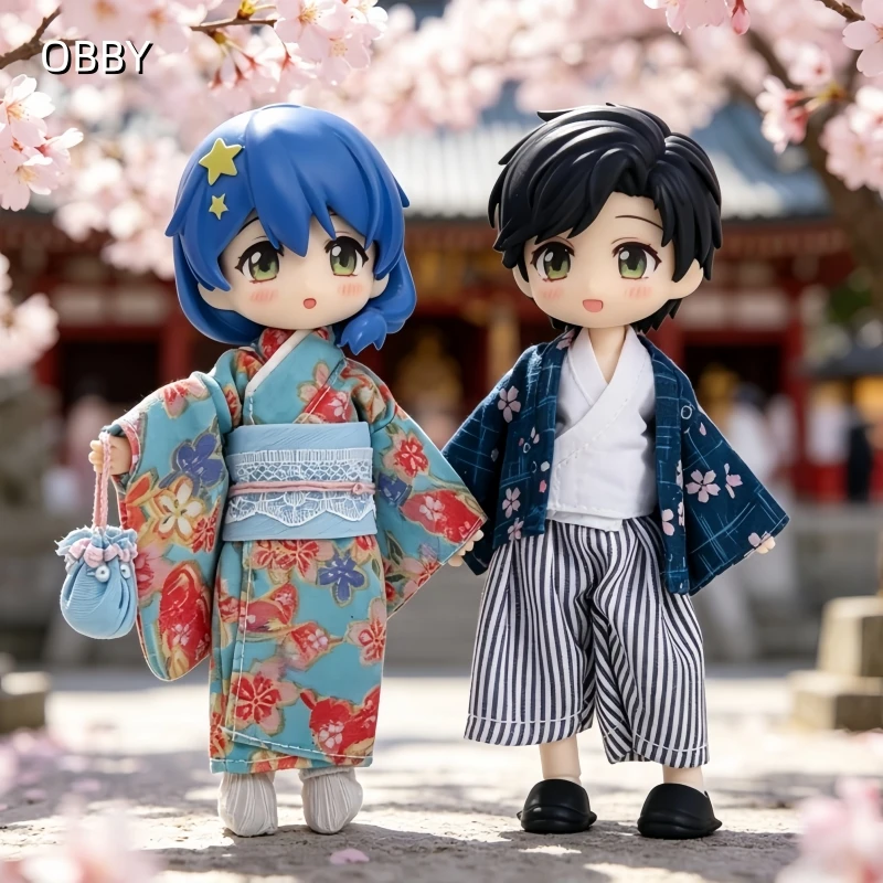 For Obitsu 11 Japanese Style Girl Boy Kimono Yukata Set For OB11 GSC/YMY/P9/10cm BJD Doll NAGI Doll Outfit Clothes
For Obitsu 11 Japanese Style Girl Boy Kimono Yukata Set For OB11 GSC/YMY/P9/10cm BJD Doll NAGI Doll Outfit Clothes