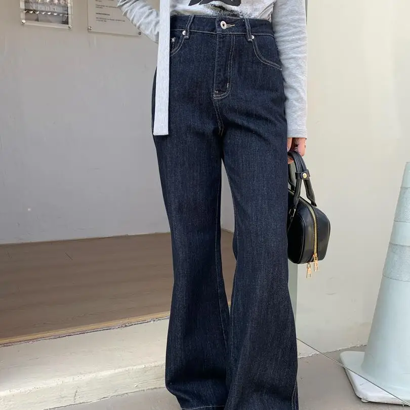 Spring Design High Waist Straight Leg Bell Bottom Jeans Women's Quality Commute Slimming Narrow Version Cute Style Denim
Spring Design High Waist Straight Leg Bell Bottom Jeans Women's Quality Commute Slimming Narrow Version Cute Style Denim