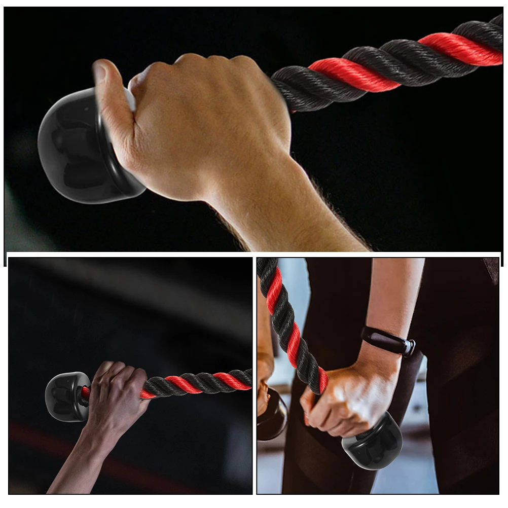 2pcs Tricep Rope Single Double Head Braided Nylon Fitness Supplies Gym Equipment Red Black Color Arm Strength Training
2pcs Tricep Rope Single Double Head Braided Nylon Fitness Supplies Gym Equipment Red Black Color Arm Strength Training