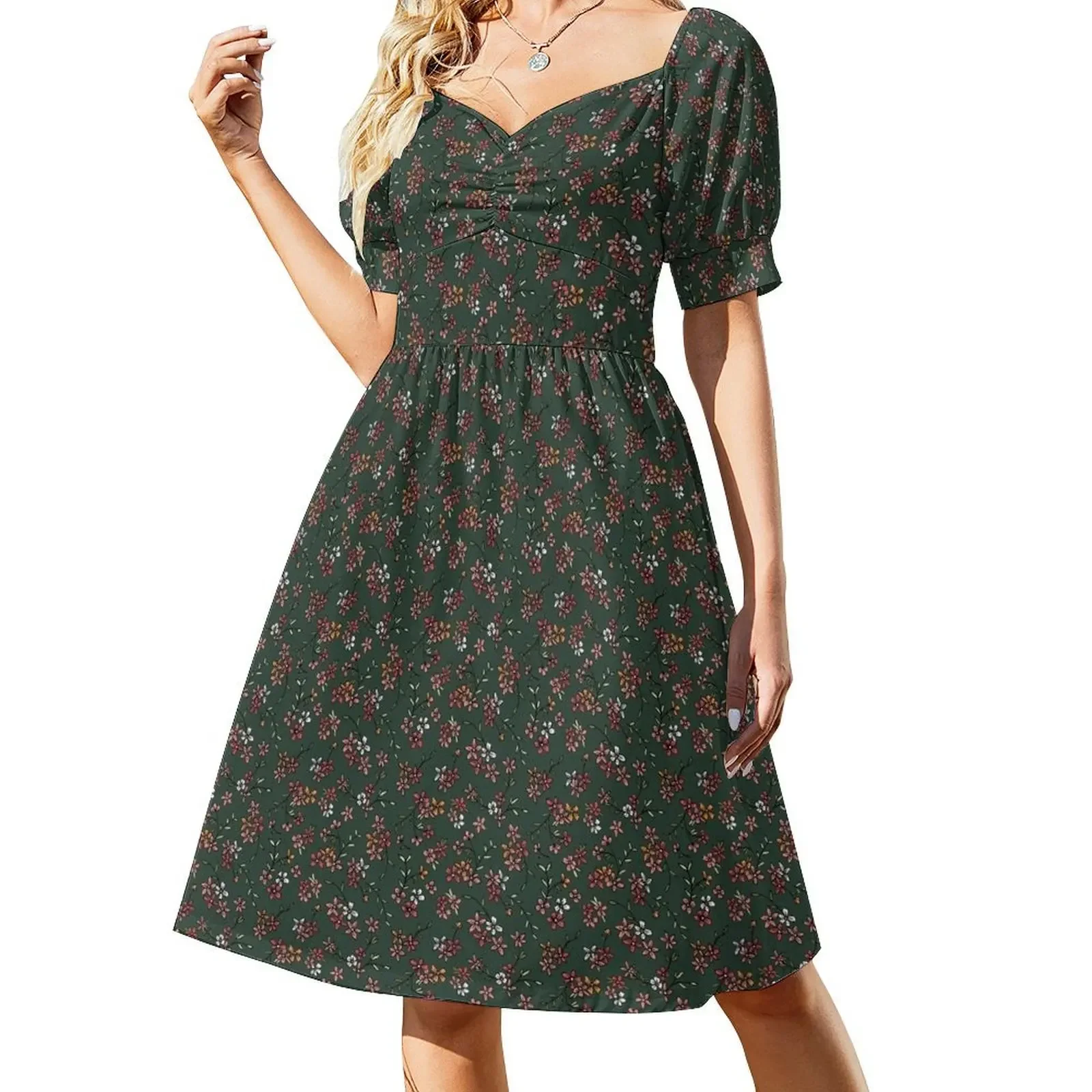 Green, Pink, & Orange Ditsy Floral Short-Sleeved Dress ceremony dresses cute dress luxury dress
Green, Pink, & Orange Ditsy Floral Short-Sleeved Dress ceremony dresses cute dress luxury dress