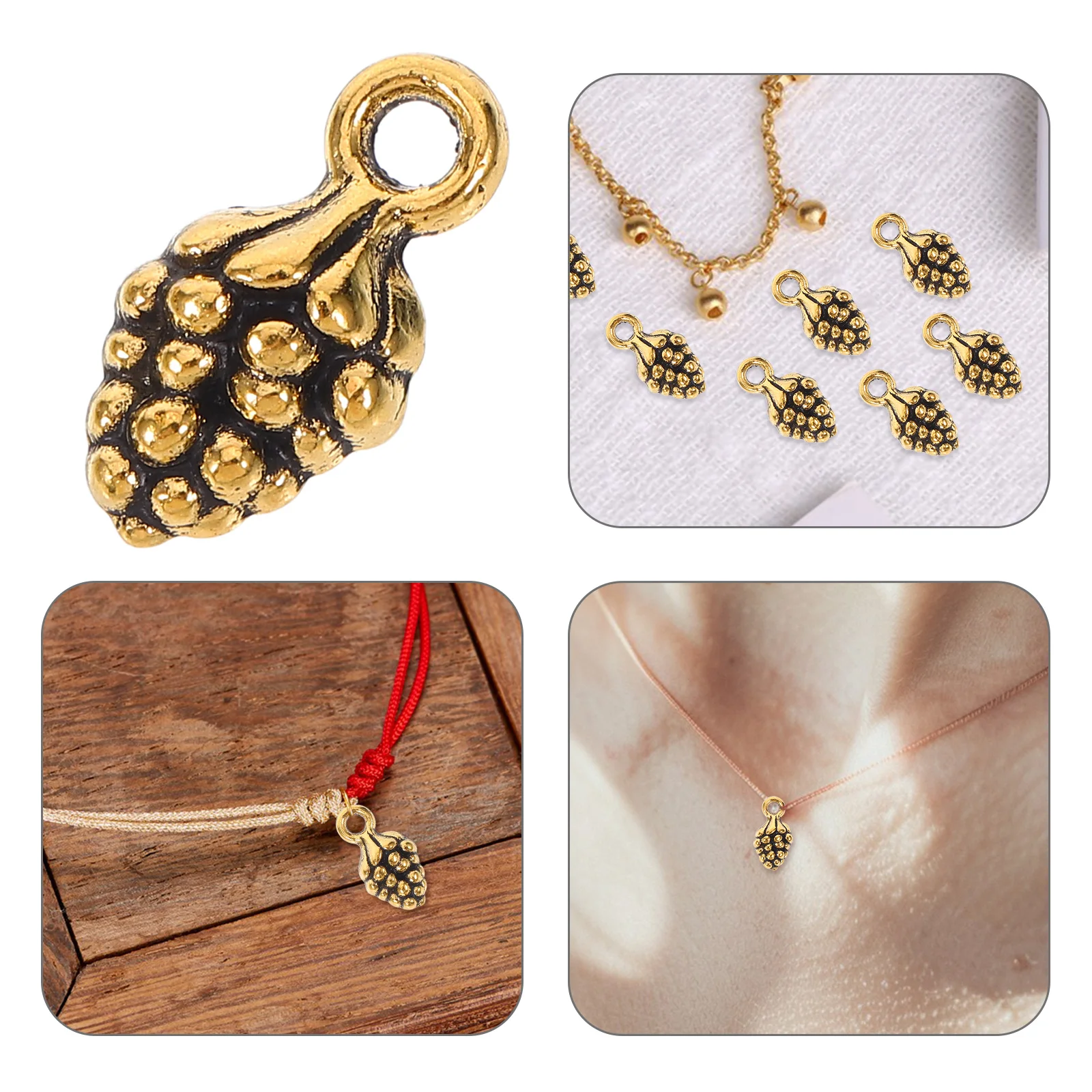 100Pcs Alloy Pine Cone Pendant Jewelry Making Charms DIY Accessories Golden Necklace Bracelet Retro Style Supplies
100Pcs Alloy Pine Cone Pendant Jewelry Making Charms DIY Accessories Golden Necklace Bracelet Retro Style Supplies