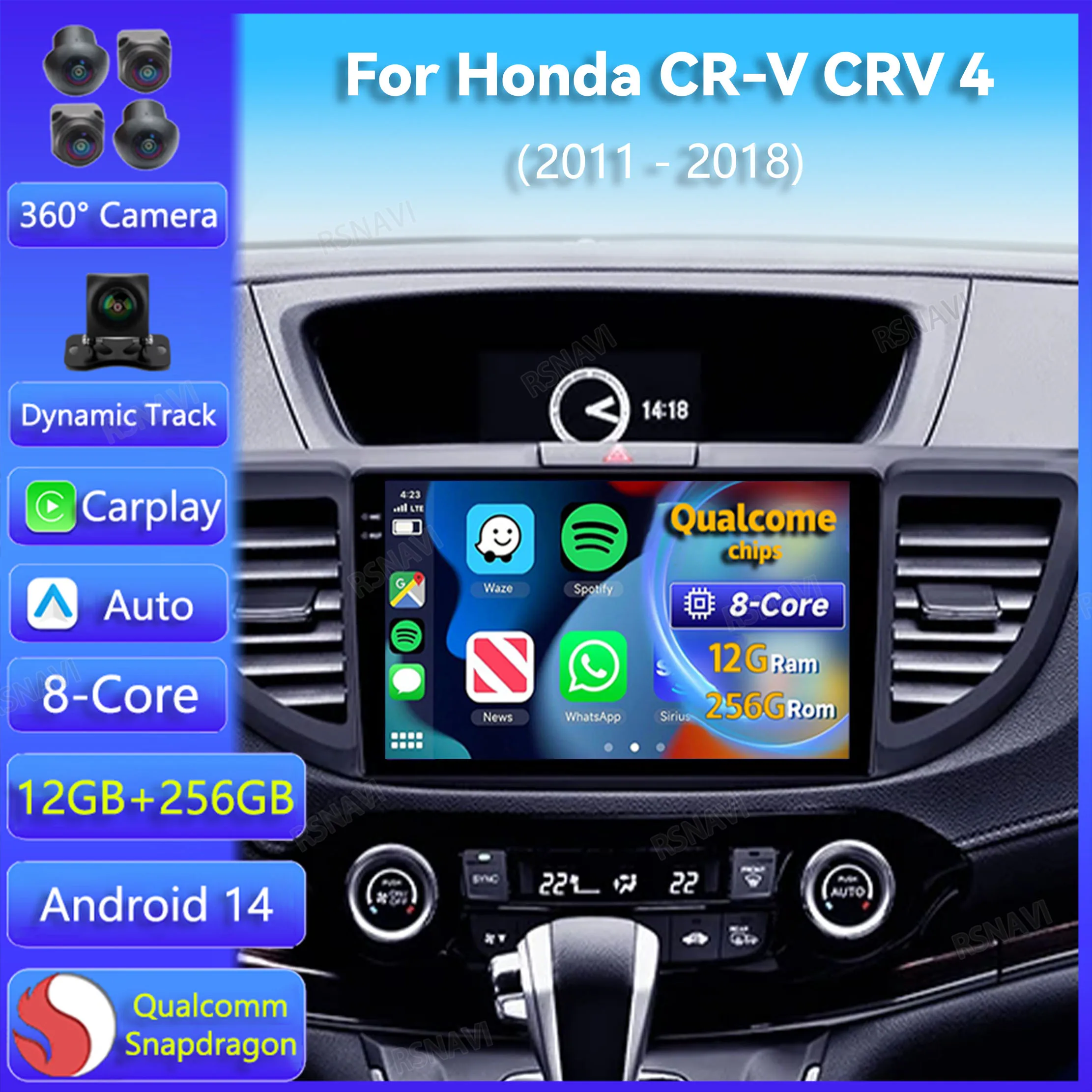 Android 14 Car Radio For Honda CR-V CRV 4 RM RE 2011 - 2018 Carplay Auto GPS Navigation 2 Din Video Player Stereo DVD WIFI+4G BT
Android 14 Car Radio For Honda CR-V CRV 4 RM RE 2011 - 2018 Carplay Auto GPS Navigation 2 Din Video Player Stereo DVD WIFI+4G BT