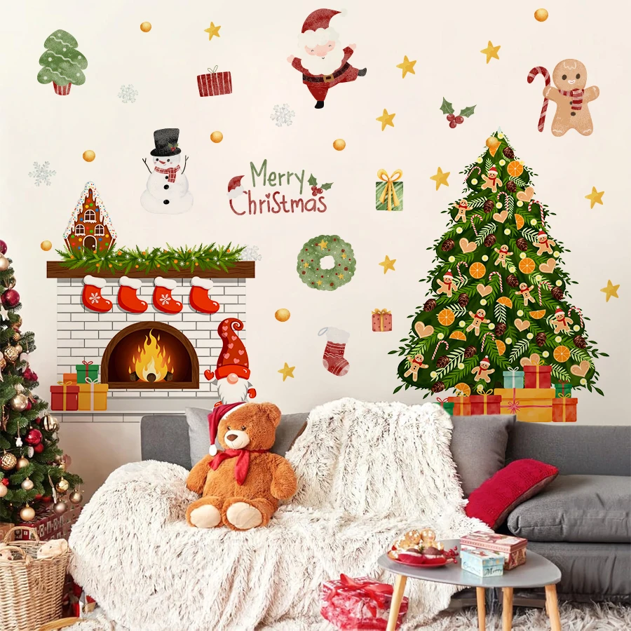 Merry Christmas Santa & Snowman Christmas Wallpaper Removable Self-Adhesive For Bedroom Living Room Decoration Wall Decal
Merry Christmas Santa & Snowman Christmas Wallpaper Removable Self-Adhesive For Bedroom Living Room Decoration Wall Decal
