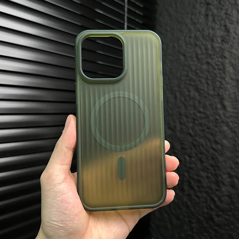 Luxury Corrugated Stripe For Magsafe Magnetic Wireless Charging Case For iPhone 16 15 14 13 12 17Pro Max Shockproof Matte Cover
Luxury Corrugated Stripe For Magsafe Magnetic Wireless Charging Case For iPhone 16 15 14 13 12 17Pro Max Shockproof Matte Cover