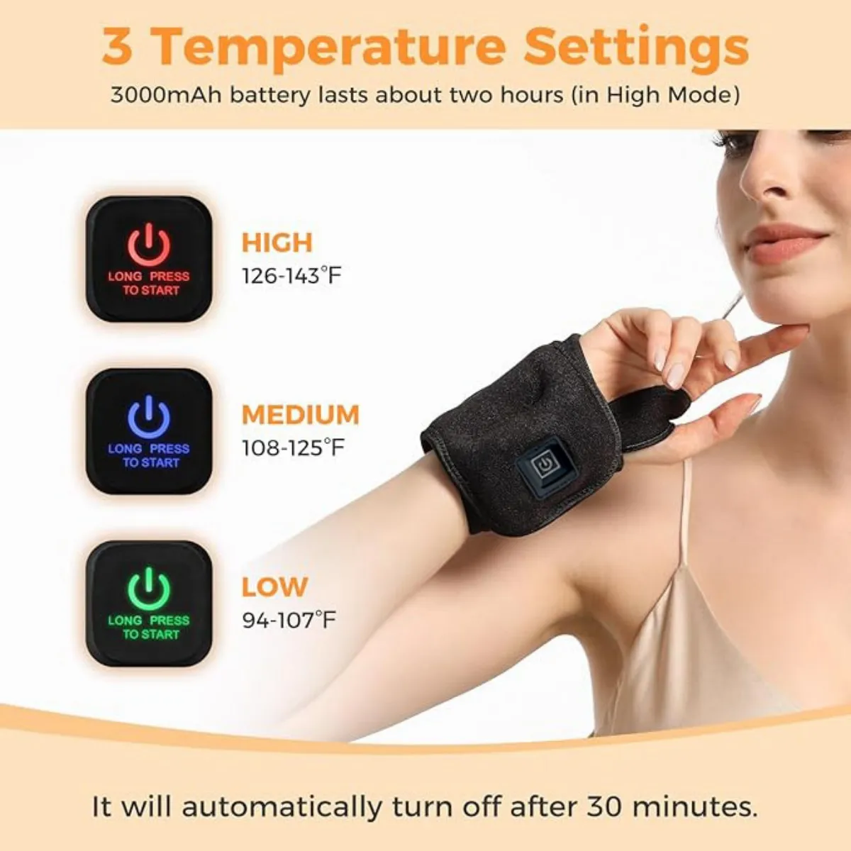 2026 Electrically heated wrist brace with adjustable and breathable black strap for sports and hand joint protection tools USB
2026 Electrically heated wrist brace with adjustable and breathable black strap for sports and hand joint protection tools USB