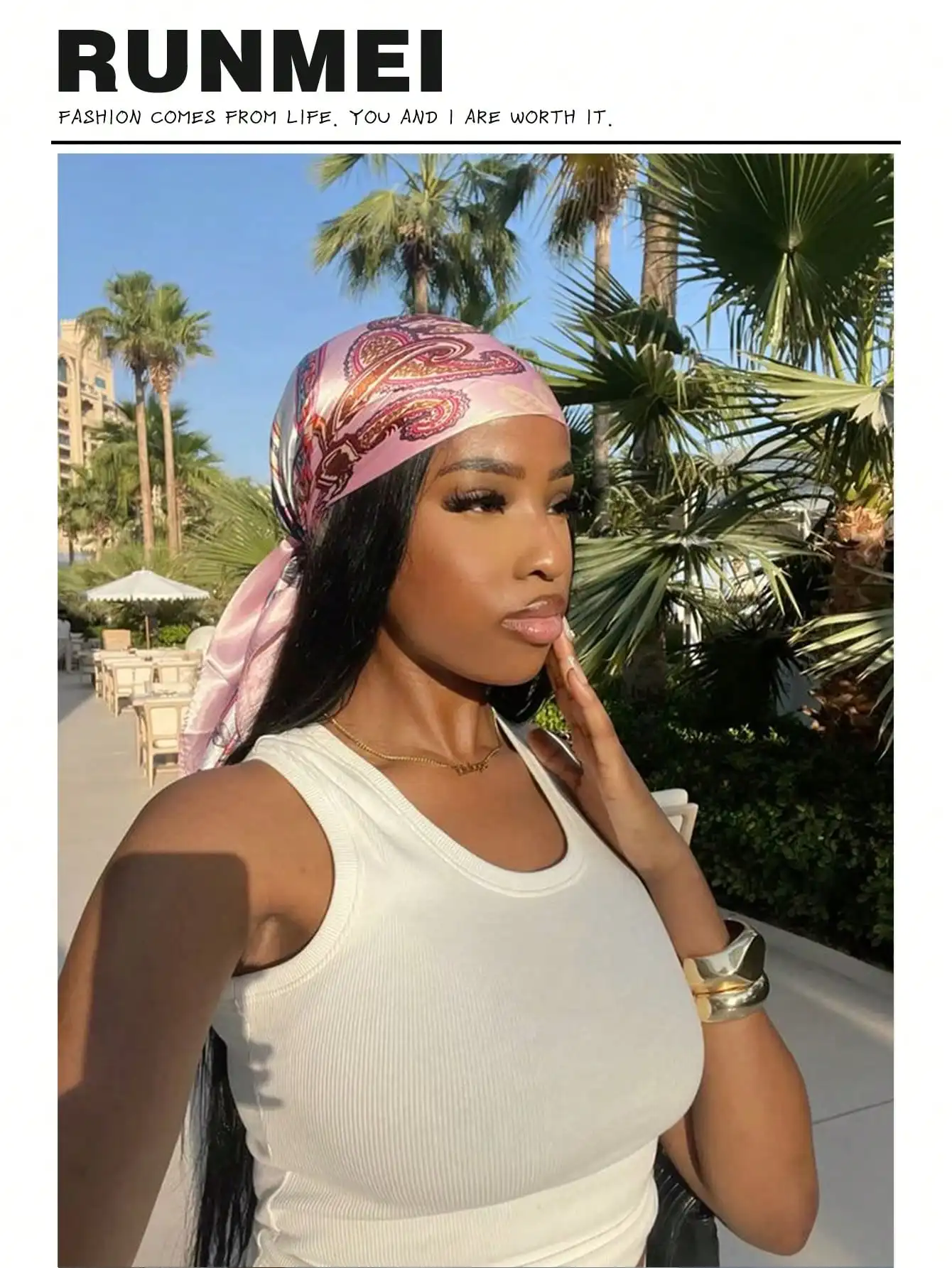 1Pc Minimalist Printed Satin Scarf Multifunctional Spring Fashion Accessory Can Be Used As Headband Waistband Bag Ribbon Stylish Decor for Women Daily Wear
1Pc Minimalist Printed Satin Scarf Multifunctional Spring Fashion Accessory Can Be Used As Headband Waistband Bag Ribbon Stylish Decor for Women Daily Wear