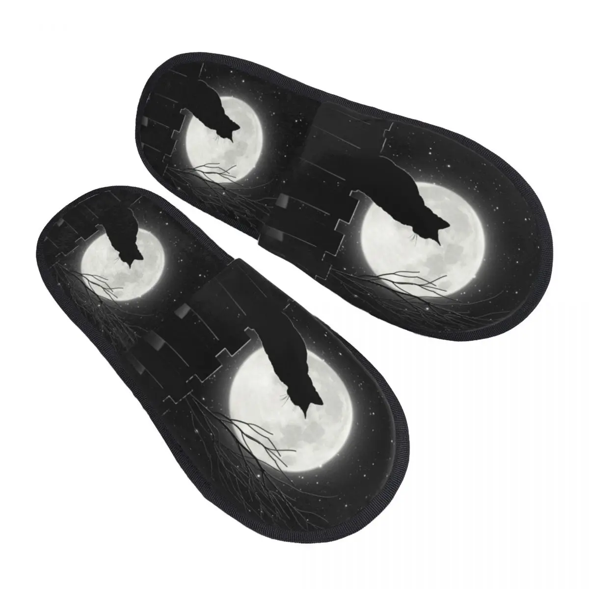 Женские домашние тапочки Black Cat Looking At The Full Moon, уютные домашние тапочки из пены с эффектом памяти, тапочки для спальни с героями мультфильмов
Женские домашние тапочки Black Cat Looking At The Full Moon, уютные домашние тапочки из пены с эффектом памяти, тапочки для спальни с героями мультфильмов