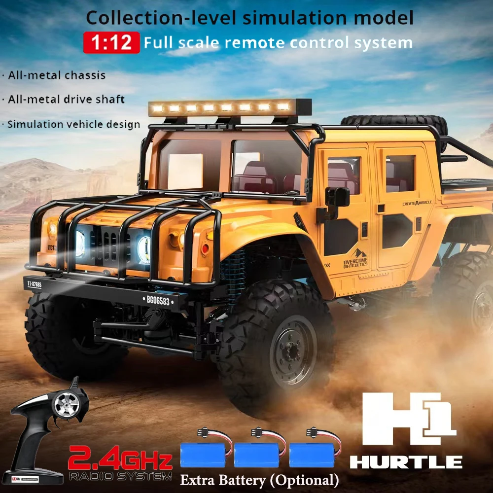 G1535 Радиоуправляемый автомобиль 2,4G 1:12 Полномасштабный 4WD Высокоскоростной внедорожник для скалолазания Моделирование Hummer Вездеходная модель грузовика Игрушка
G1535 Радиоуправляемый автомобиль 2,4G 1:12 Полномасштабный 4WD Высокоскоростной внедорожник для скалолазания Моделирование Hummer Вездеходная модель грузовика Игрушка