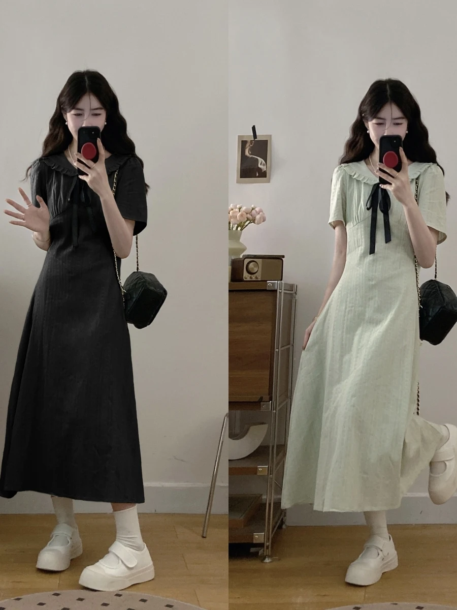 Sweet Style plus Size Dress with Bowknot Waist Cinching Long A-Line Skirt for Plump Women Summer Fashionable Versatile Dress
Sweet Style plus Size Dress with Bowknot Waist Cinching Long A-Line Skirt for Plump Women Summer Fashionable Versatile Dress