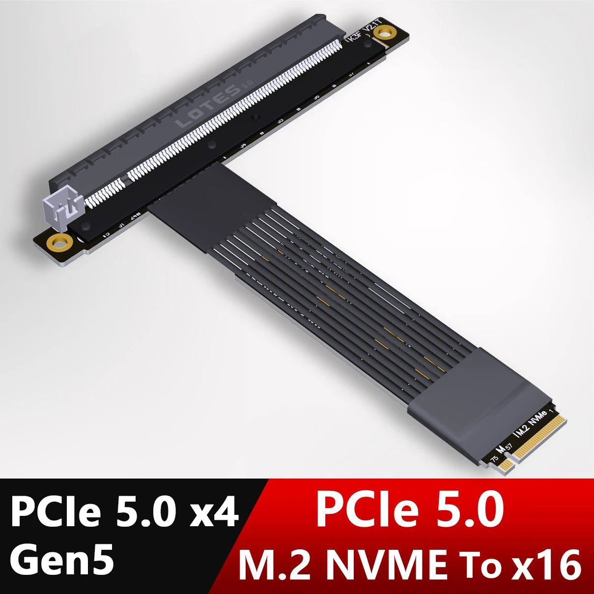 Кабель-удлинитель M.2 NGFF NVMe на PCIe 5.0 x16 для материнских плат и видеокарт, поддерживает Gen5
Кабель-удлинитель M.2 NGFF NVMe на PCIe 5.0 x16 для материнских плат и видеокарт, поддерживает Gen5