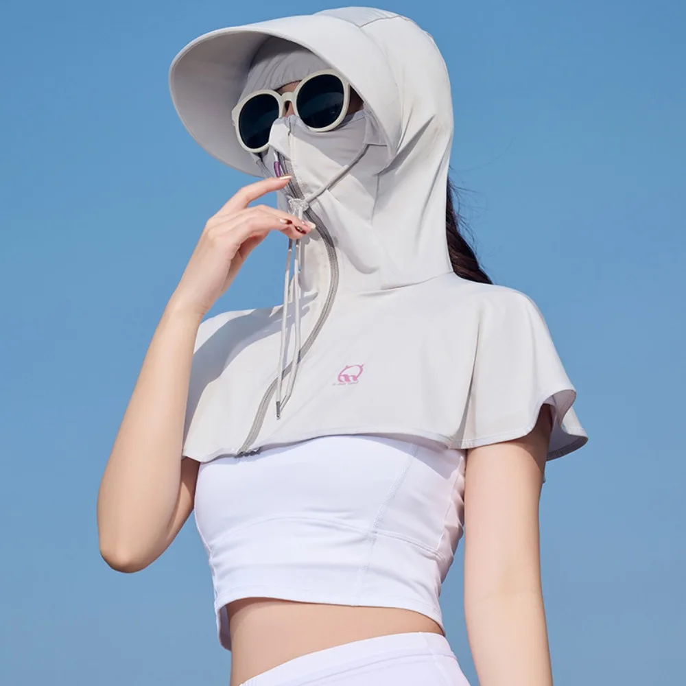 Anti-Uv Sun Protection Clothing Hooded Mask Ice Silk Summer Protective Shawl Hat Breathable All-match Face Protection Sun Hat
Anti-Uv Sun Protection Clothing Hooded Mask Ice Silk Summer Protective Shawl Hat Breathable All-match Face Protection Sun Hat
