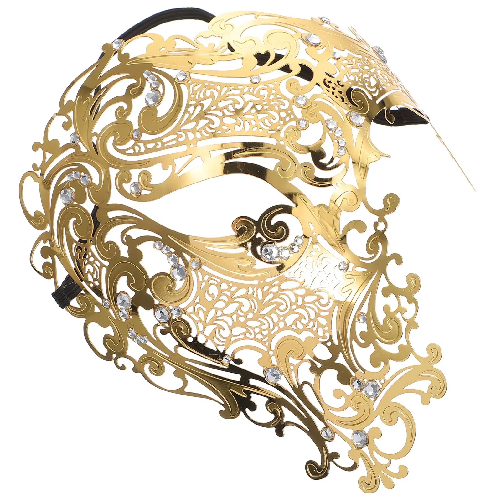 Golden Half Face Mask Hollow Out Design Alloy Masquerade Premium Material Stylish Photo Props Halloween Costume
Golden Half Face Mask Hollow Out Design Alloy Masquerade Premium Material Stylish Photo Props Halloween Costume