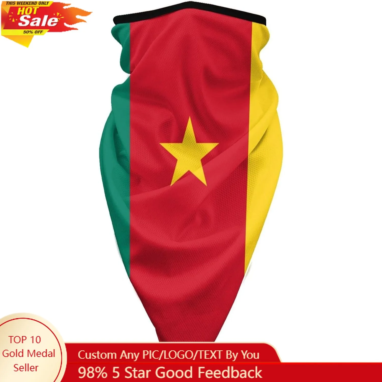 Flag of Cameroon Windproof Sports Face Mask Suitable for Motorcycle Mask Balaclava Outdoor Riding Scarf
Flag of Cameroon Windproof Sports Face Mask Suitable for Motorcycle Mask Balaclava Outdoor Riding Scarf