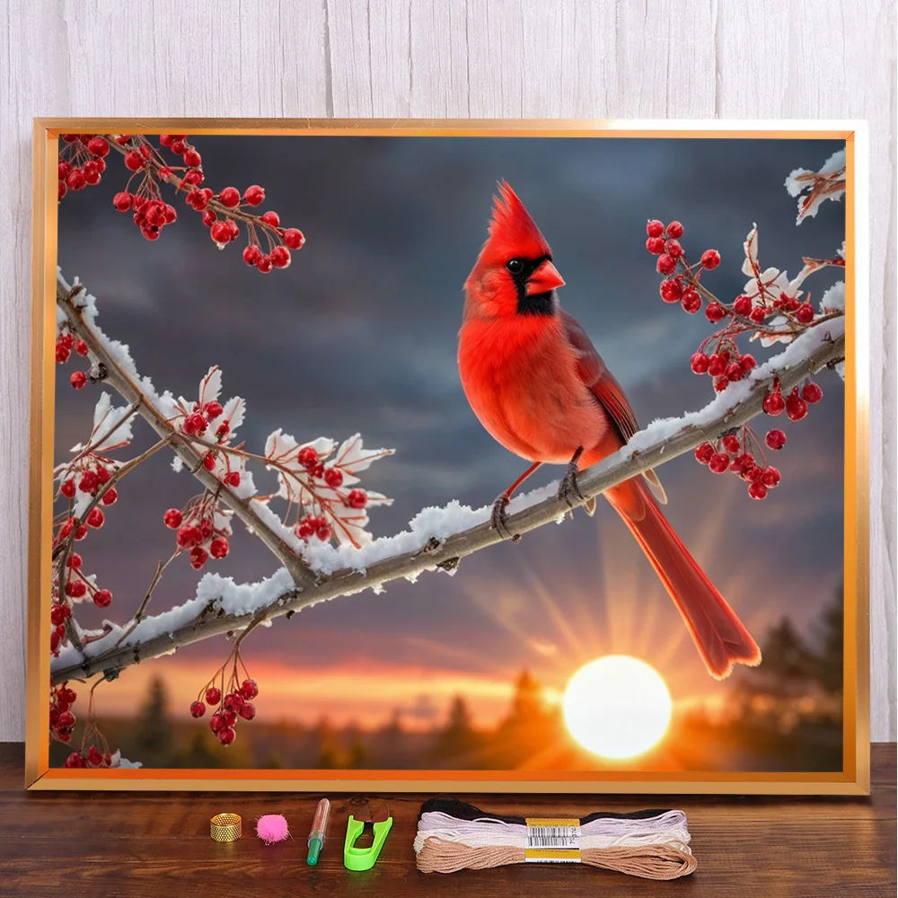 Bird Cardinal Printed Fabric Cross Stitch Embroidery Full Kit Knitting Needlework Sewing Handmade Mulina Promotions Home Decor
Bird Cardinal Printed Fabric Cross Stitch Embroidery Full Kit Knitting Needlework Sewing Handmade Mulina Promotions Home Decor