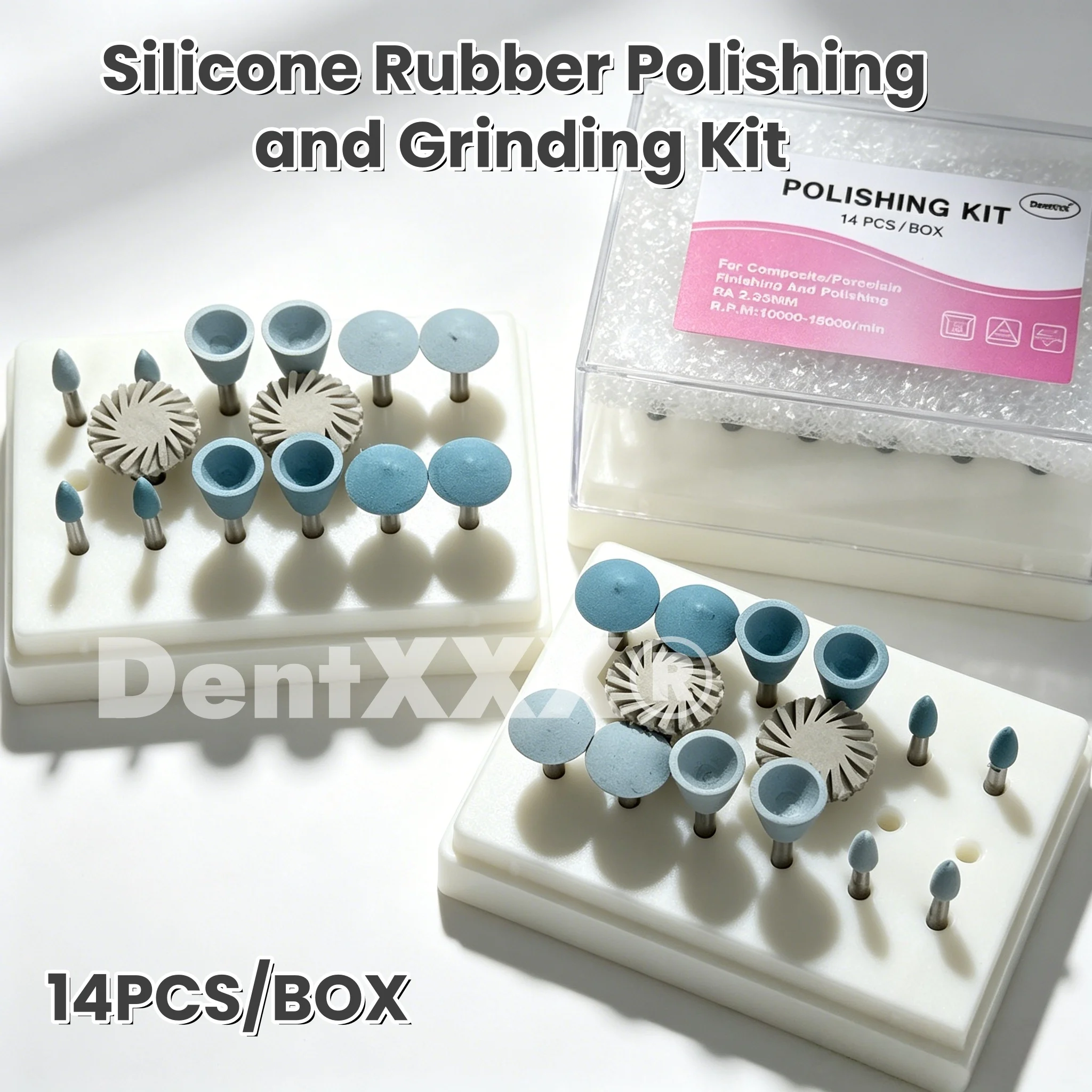14PCS/BOX Composite Polishing Kit Ra 2.35mm Silicone Rubber Polisher for Porcelain Resin Nail Polishing
14PCS/BOX Composite Polishing Kit Ra 2.35mm Silicone Rubber Polisher for Porcelain Resin Nail Polishing