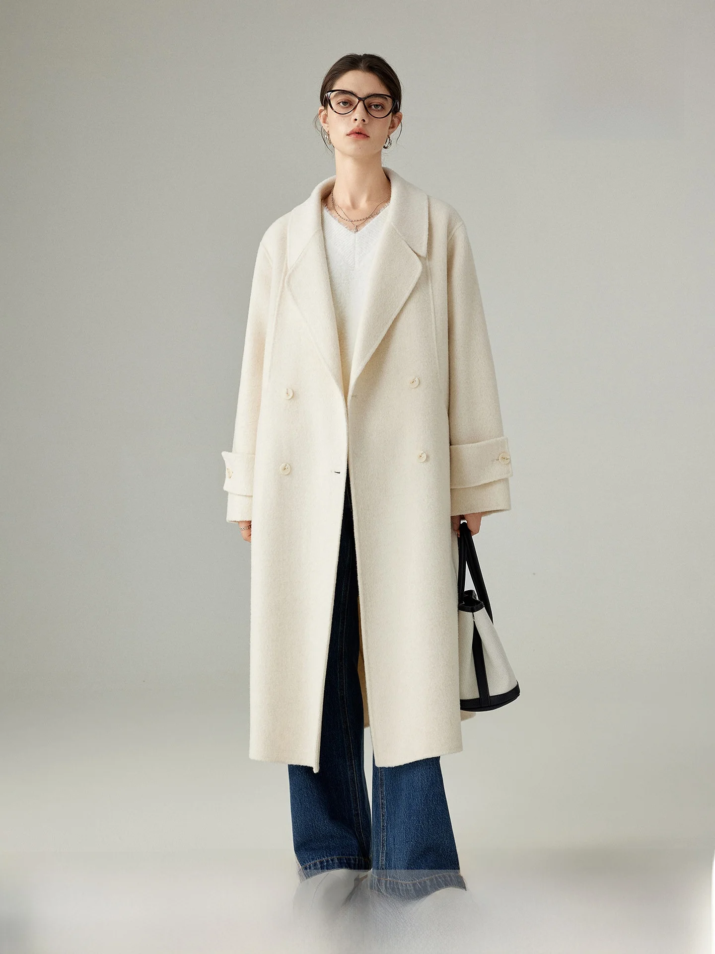 mat Sle Double-Sided Woolen Coat Women's 00 Wool 2025 Winter New Faion Outerwear Ele Straight Cut Long Sve
mat Sle Double-Sided Woolen Coat Women's 00 Wool 2025 Winter New Faion Outerwear Ele Straight Cut Long Sve