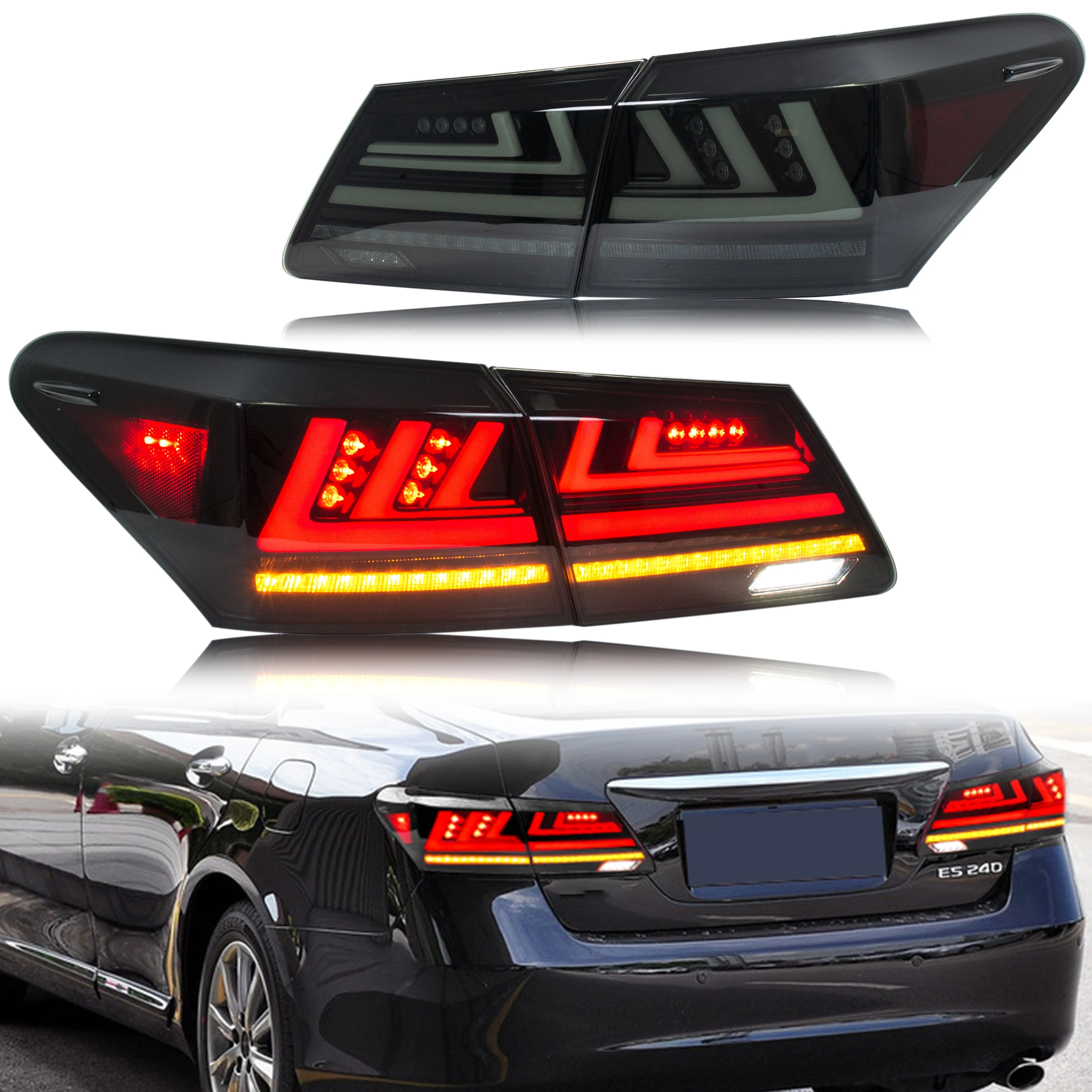 LED Tail Lights for Lexus ES350 2007-2012 Sequential Turn Signal Dynamic Animation Black Rear Lamps Assembly
LED Tail Lights for Lexus ES350 2007-2012 Sequential Turn Signal Dynamic Animation Black Rear Lamps Assembly