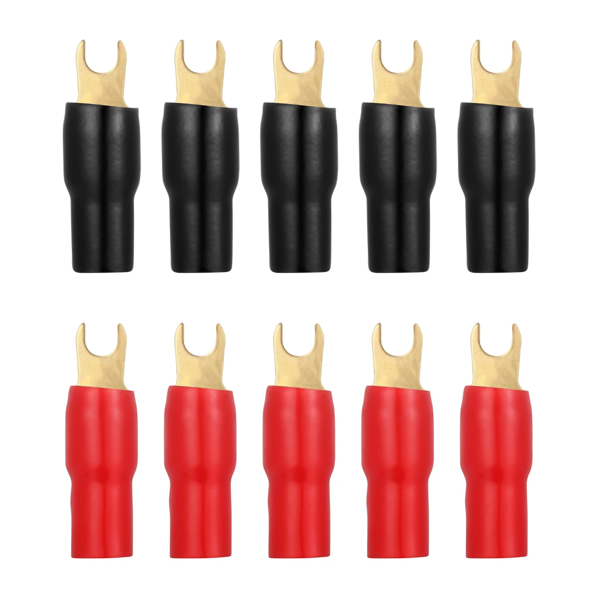 5 Pairs Terminals Connectors 4ga Spade Speaker Wire 4Ga Terminal Gold Plated Electrical Contact Corrosion Resistant
5 Pairs Terminals Connectors 4ga Spade Speaker Wire 4Ga Terminal Gold Plated Electrical Contact Corrosion Resistant