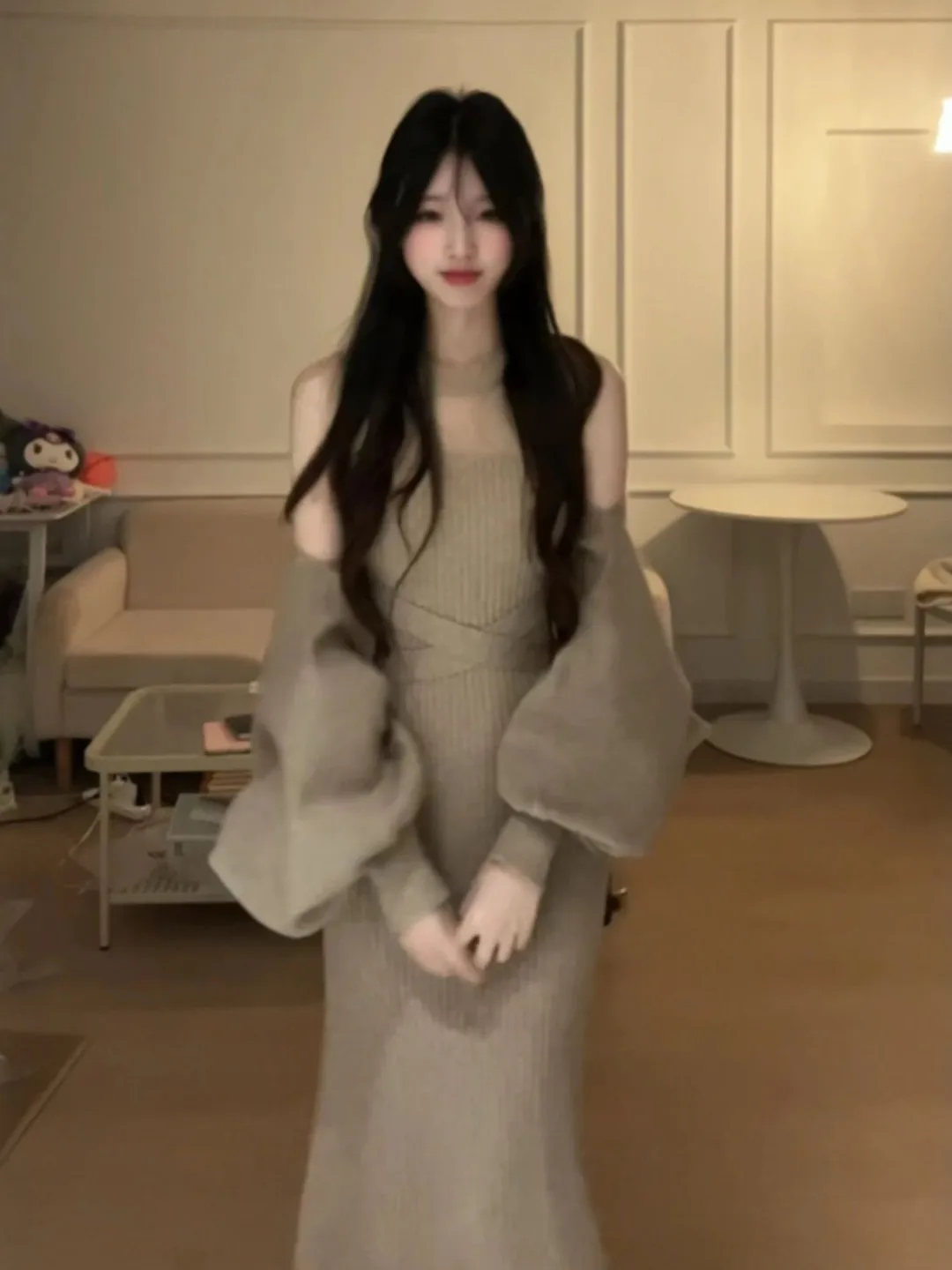Retro Knitted Dress And Vest Two-Piece Set Gentle Style High Waist Skirt Spring Collection Polyester Fiber Long Sleeve round ...
Retro Knitted Dress And Vest Two-Piece Set Gentle Style High Waist Skirt Spring Collection Polyester Fiber Long Sleeve round ...