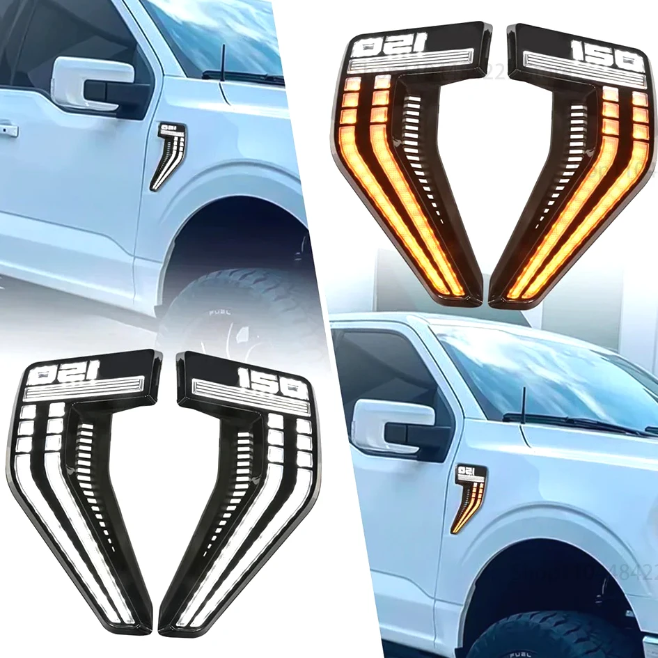 For F150 2021 Side Air Outlet Lighting For F-150 Turning Lights Dynamic Lamp Fender Grille Vent Trim Cover Exterior Accesso
For F150 2021 Side Air Outlet Lighting For F-150 Turning Lights Dynamic Lamp Fender Grille Vent Trim Cover Exterior Accesso