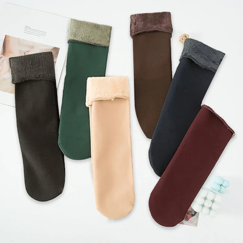 3 Pairs Women's Winter Warm Socks Pack Thicken Solid Color Christmas Gifts Casual Suitable for Snow Boots Keep Warm Resist Cold
3 Pairs Women's Winter Warm Socks Pack Thicken Solid Color Christmas Gifts Casual Suitable for Snow Boots Keep Warm Resist Cold