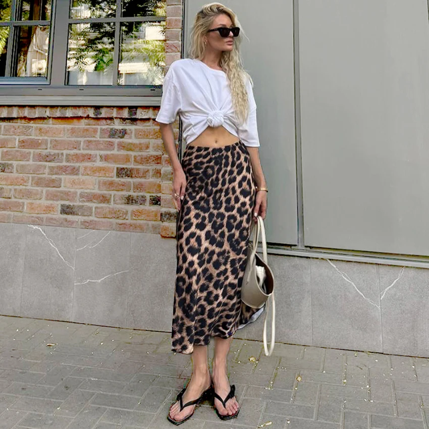Linad Vintage Leopard Straight Skirts For Women Summer Street Chic High Waist Mid-Calf Skirts Casual Print Skirt Female 2025
Linad Vintage Leopard Straight Skirts For Women Summer Street Chic High Waist Mid-Calf Skirts Casual Print Skirt Female 2025