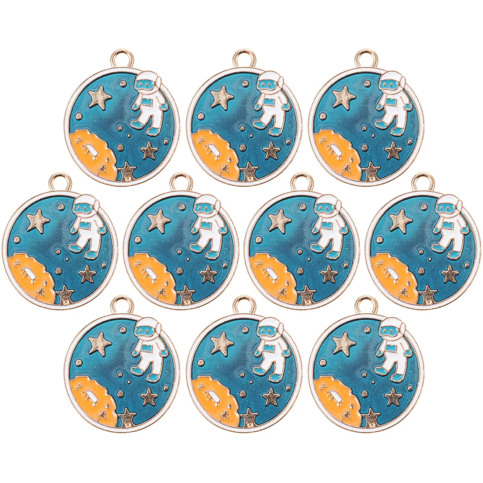 10pcs Space Astronaut Pendant for Bracelet Necklace DIY Crafts Zinc Alloy Durable Jewelry Parts Charm Decorative Accessories
10pcs Space Astronaut Pendant for Bracelet Necklace DIY Crafts Zinc Alloy Durable Jewelry Parts Charm Decorative Accessories