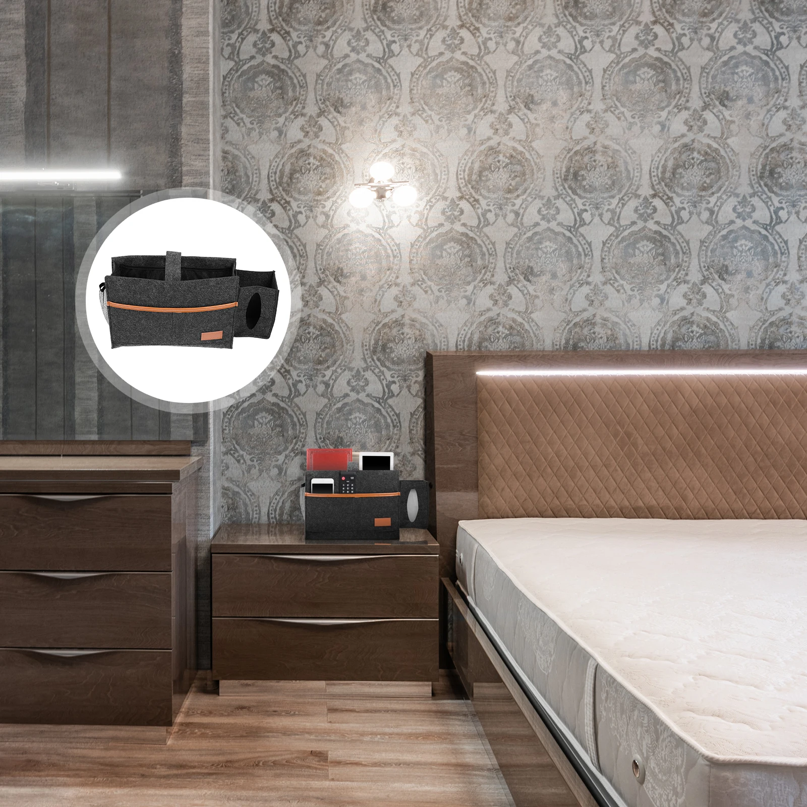 Bedside Organizer Bag Large Capacity Multi-function Holder Household Supplies Under Mattress Multi-Function Bedside Holder
Bedside Organizer Bag Large Capacity Multi-function Holder Household Supplies Under Mattress Multi-Function Bedside Holder