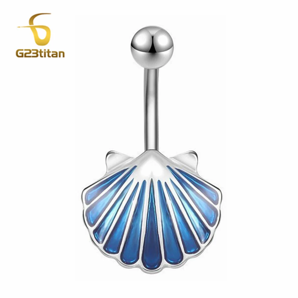 G23titan 14G Titanium or Steel Blue Shell Belly Button Rings Body Piercing Jewelry Summer Beach Women Umbilicus Sexy Decoration
G23titan 14G Titanium or Steel Blue Shell Belly Button Rings Body Piercing Jewelry Summer Beach Women Umbilicus Sexy Decoration