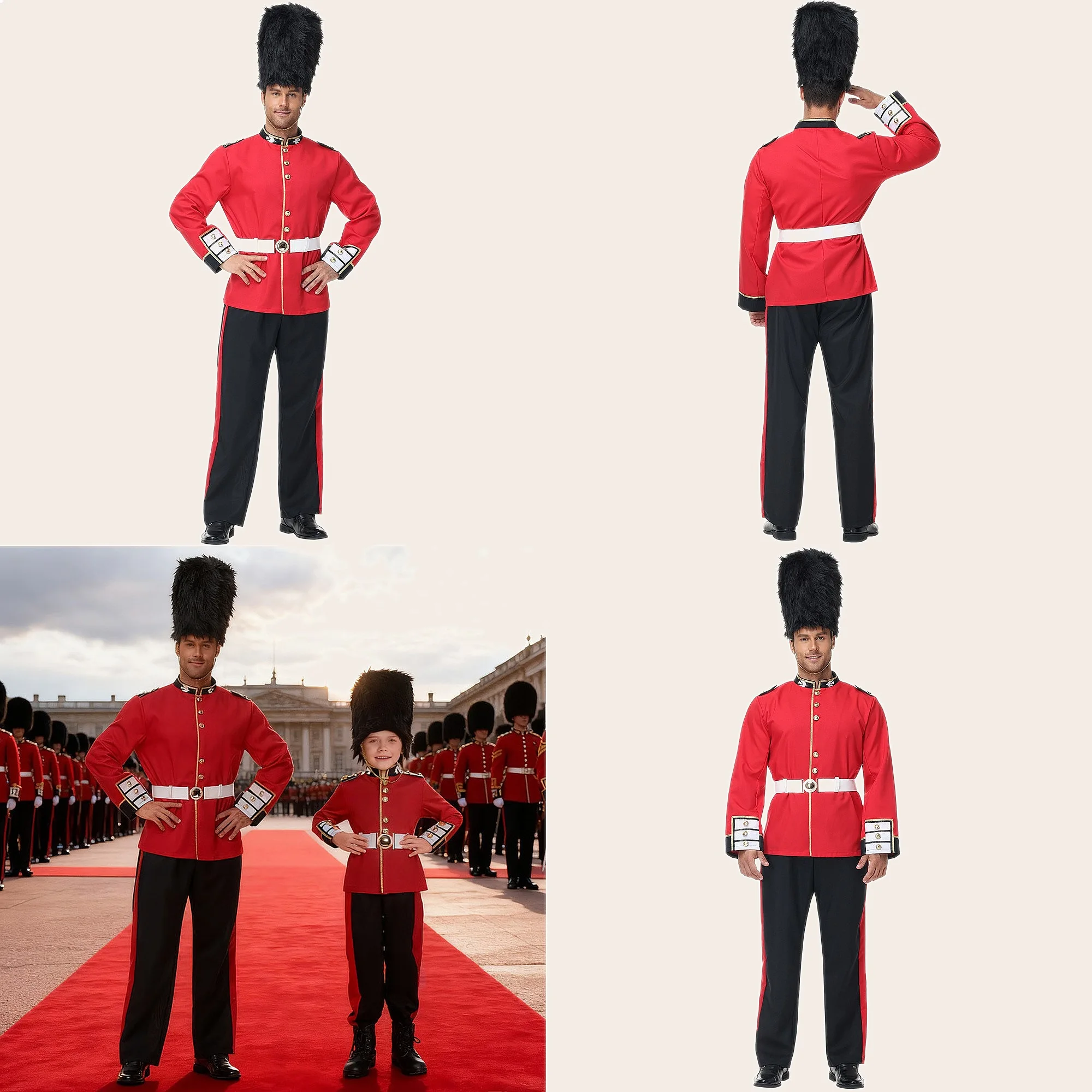 Halloween British Royal Guard Adult Men Stage Performance Costume Royal Guard Cosplay Ceremonial Uniform
Halloween British Royal Guard Adult Men Stage Performance Costume Royal Guard Cosplay Ceremonial Uniform