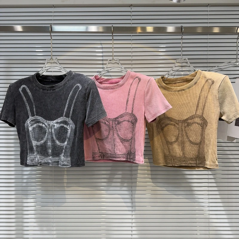2024 New Summer Women Short Sleeve T-shirt Spice Girls Underwear Print Pattern High Waist Crop Top All-match O-neck Skinny Tees
2024 New Summer Women Short Sleeve T-shirt Spice Girls Underwear Print Pattern High Waist Crop Top All-match O-neck Skinny Tees