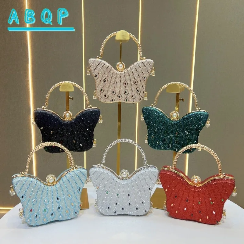 New Evening Women's Bag Luxury Brand Diamond-encrusted Shiny Dinner Party Handbag 3D Butterfly Shape Personalized Women's Bag
New Evening Women's Bag Luxury Brand Diamond-encrusted Shiny Dinner Party Handbag 3D Butterfly Shape Personalized Women's Bag
