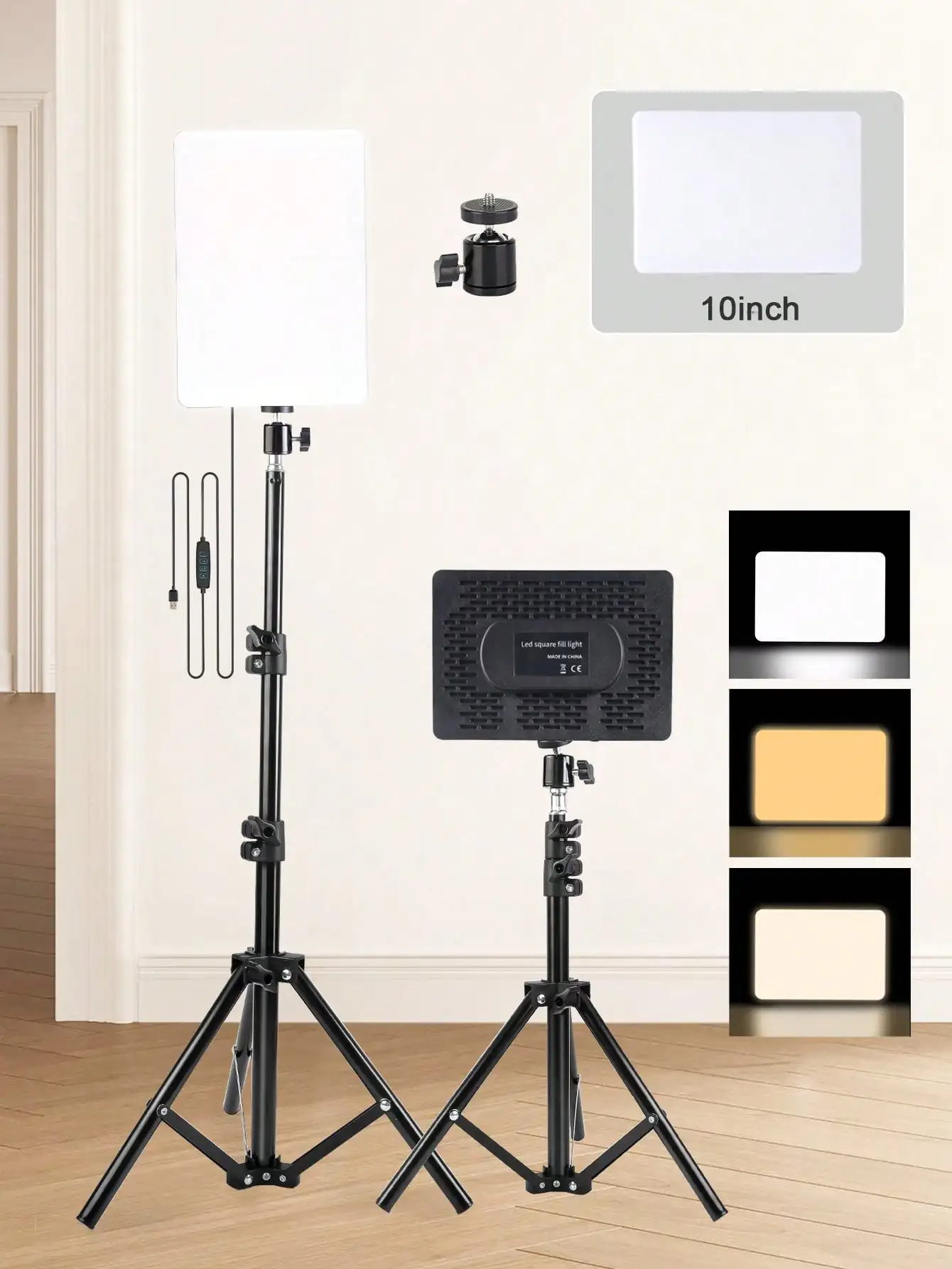 Professional LED Studio Fill Spotlight with 110cm Adjustable Tripod & Phone Holder Portable USB Powered No Battery Needed for Live Streaming Photography Zoom Meeting Interview Outdoor Selfie Party Video Shooting
Professional LED Studio Fill Spotlight with 110cm Adjustable Tripod & Phone Holder Portable USB Powered No Battery Needed for Live Streaming Photography Zoom Meeting Interview Outdoor Selfie Party Video Shooting