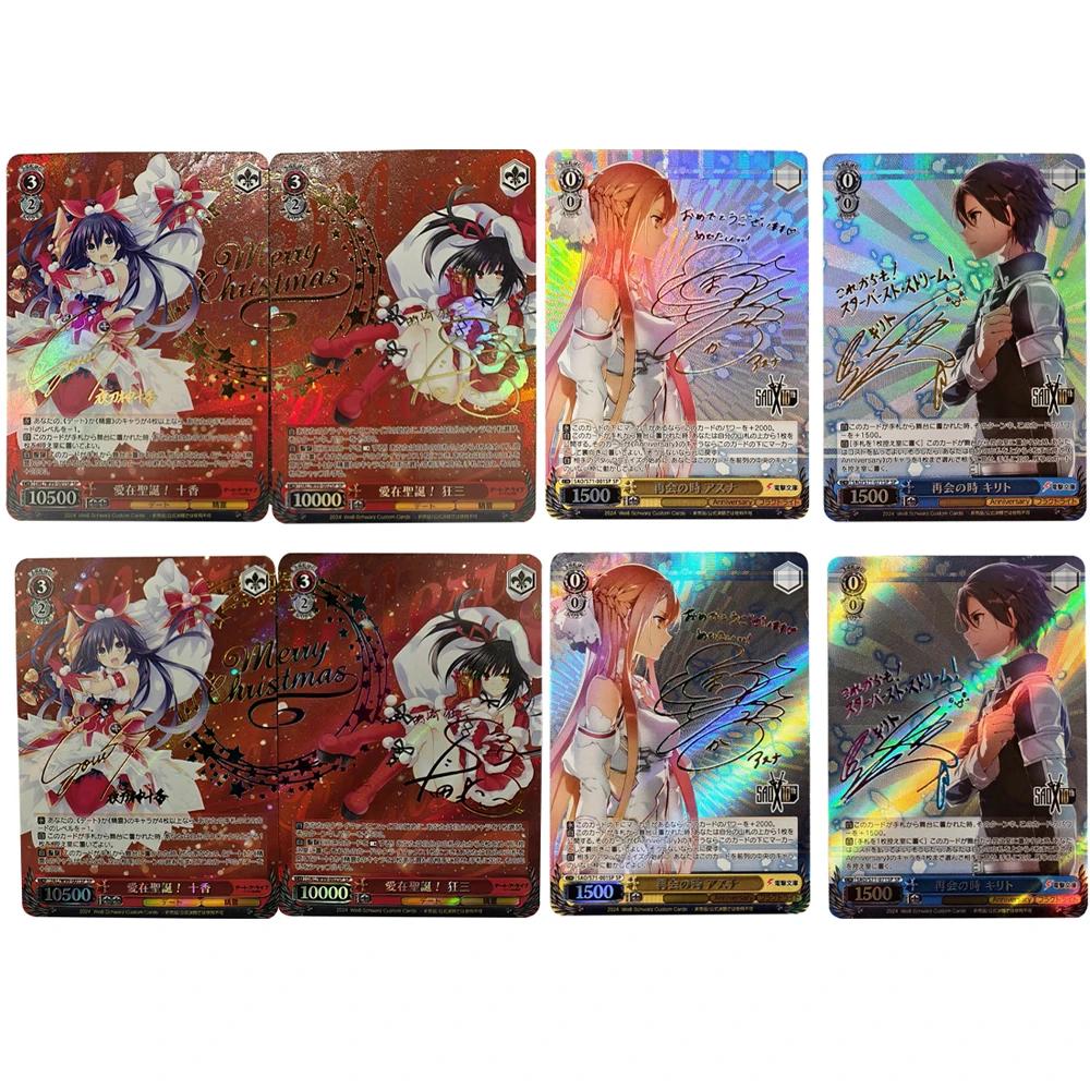2 шт./компл., аниме Weiss Schwarz, коллекционная карта, дата, живая Yatogami Tohka Tokisaki Kurumi, подпись, карта, преломляющая вспышка, подарок
2 шт./компл., аниме Weiss Schwarz, коллекционная карта, дата, живая Yatogami Tohka Tokisaki Kurumi, подпись, карта, преломляющая вспышка, подарок