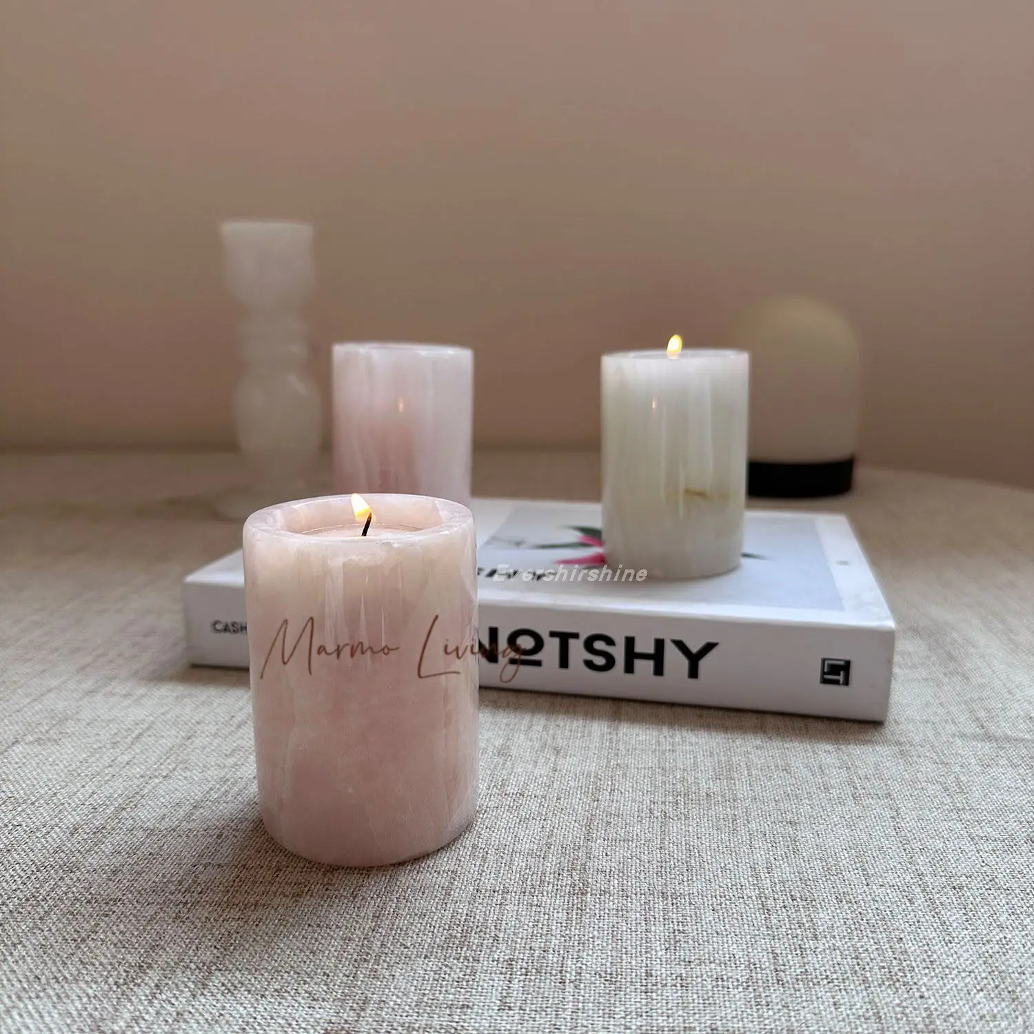 Natural Marble Candle Holder Luxury Designer Villa Dining Room Romantic Decor Jade Candle Stand
Natural Marble Candle Holder Luxury Designer Villa Dining Room Romantic Decor Jade Candle Stand