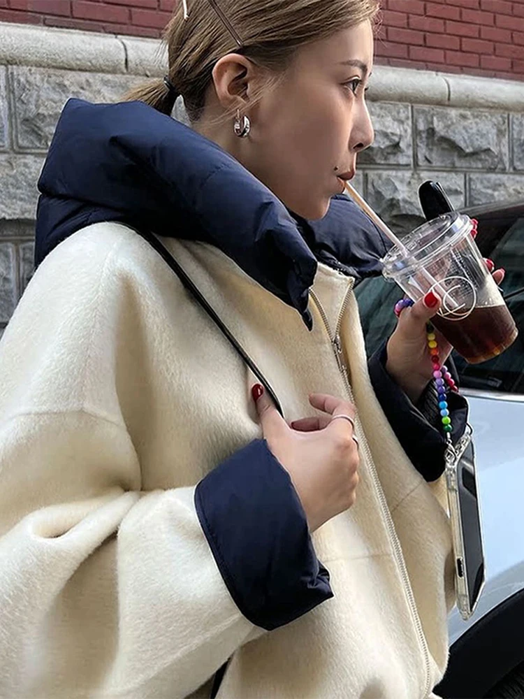 Casual Women's Panelled Jackets With Hoodies Drawstring Full Sleeve Zipper Jacket Female 2025 Spring Ladies Short Outwear Tops
Casual Women's Panelled Jackets With Hoodies Drawstring Full Sleeve Zipper Jacket Female 2025 Spring Ladies Short Outwear Tops